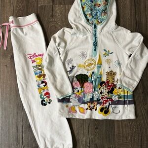 Disney Parks Girls Embroidered Hoodie and Sweatpants Set Disney World Wear